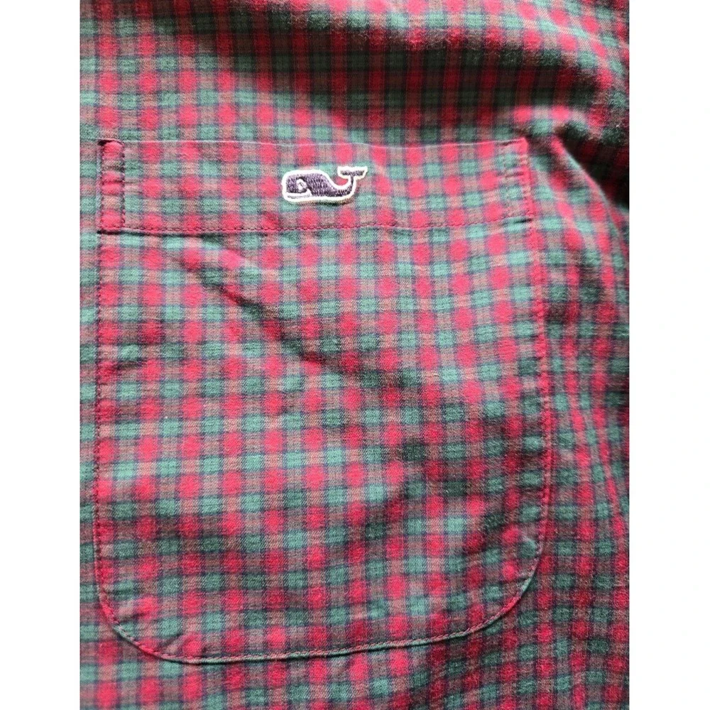 Vineyard Vines Performance Tucker Shirt XL Red Green‎ Check Classic Fit Mens